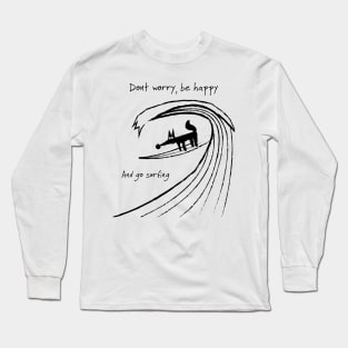 Surfer dog Long Sleeve T-Shirt